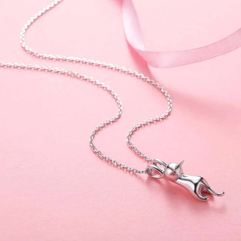 Cat Kitty 925 Sterling Necklaces