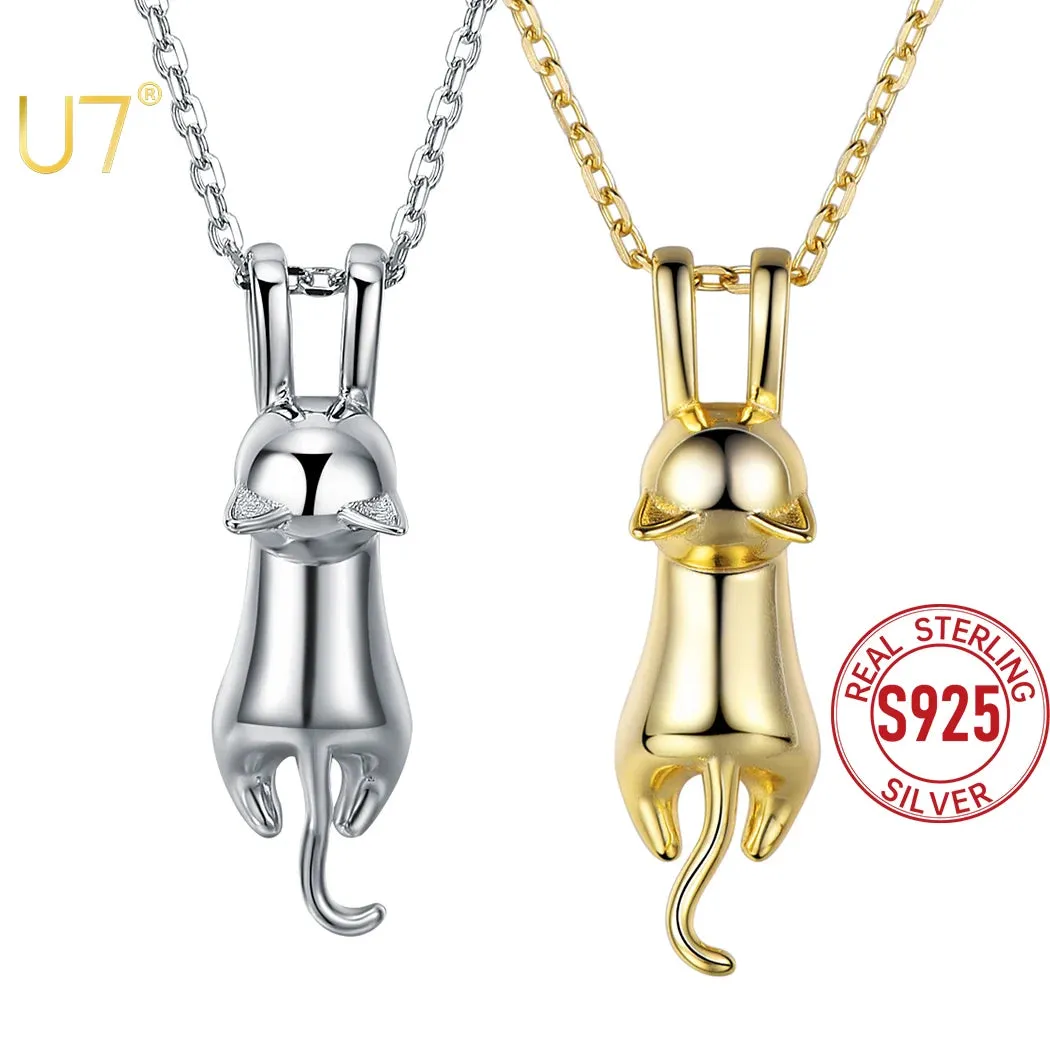 Cat Kitty 925 Sterling Necklaces