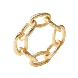 Chain Link Napkin Ring Gold Set Of 4
