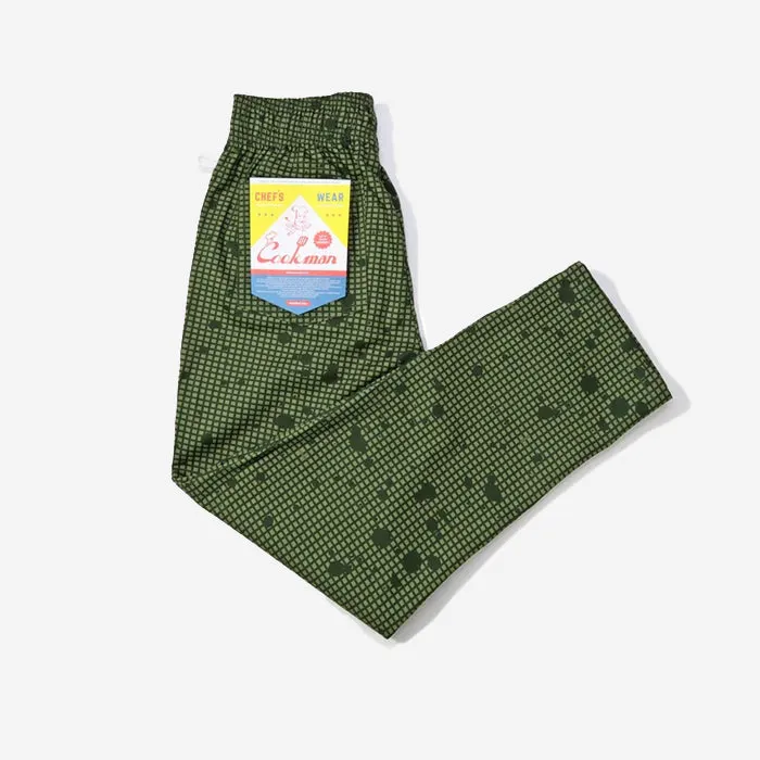 Chef Pants - Olive Sauce Splash Camo
