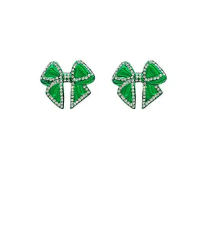 Christmas Ribbon Bow Studs
