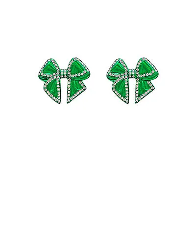 Christmas Ribbon Bow Studs