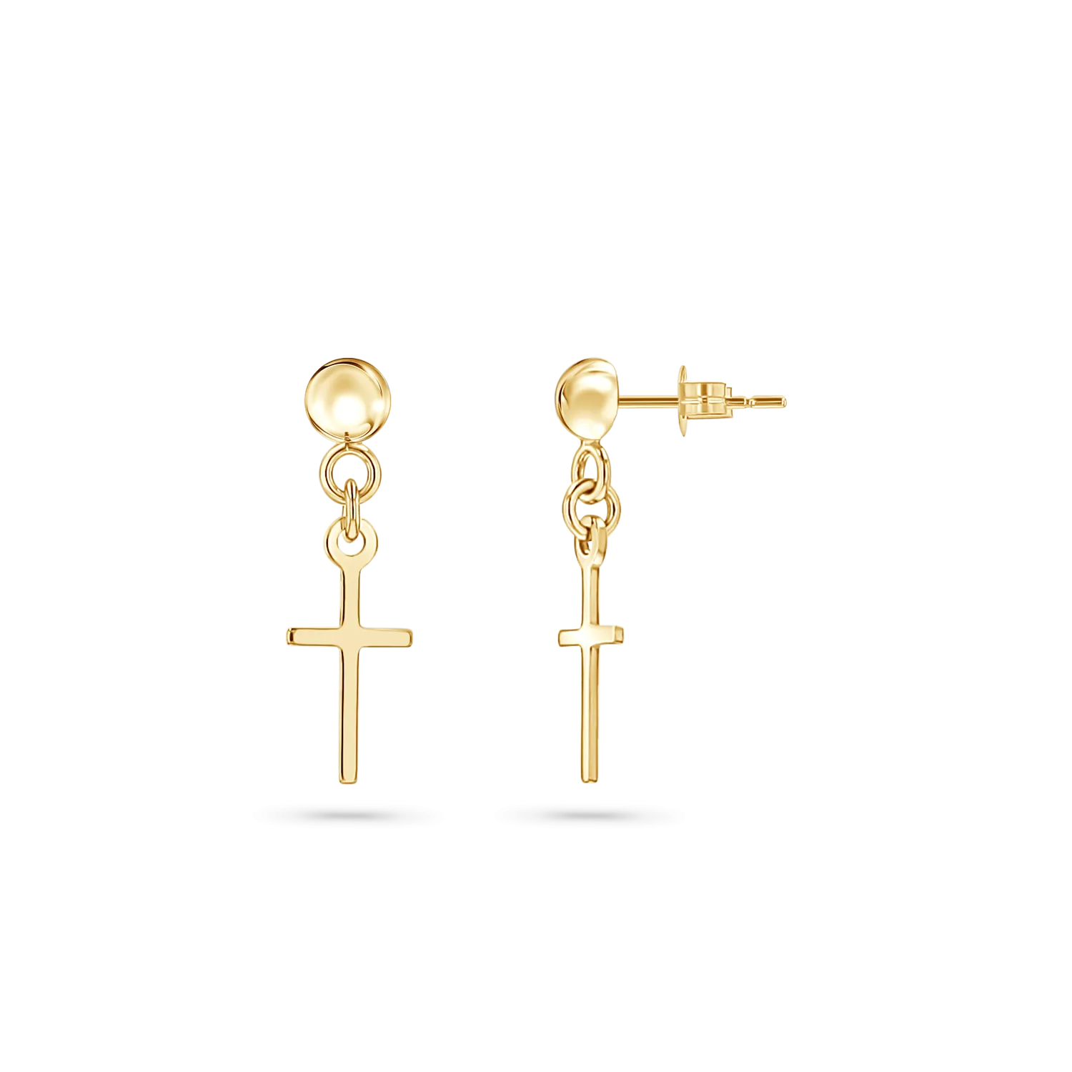 Classic Cross Drop Earrings