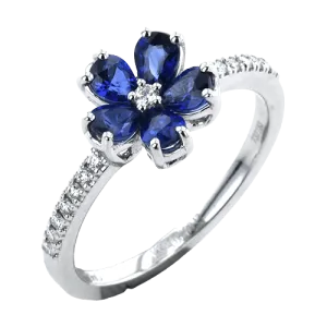 Color Ring In 18k Gold With Diamonds LR4841 WHITE 18K X WHITE