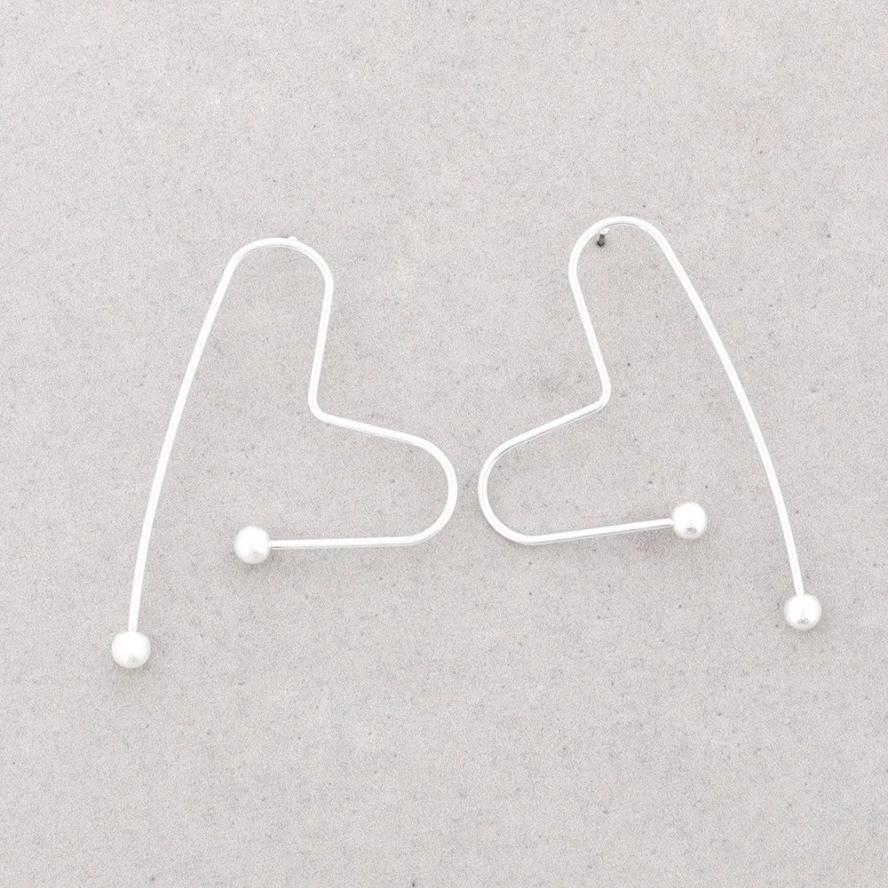 Contemporary Heart Earrings