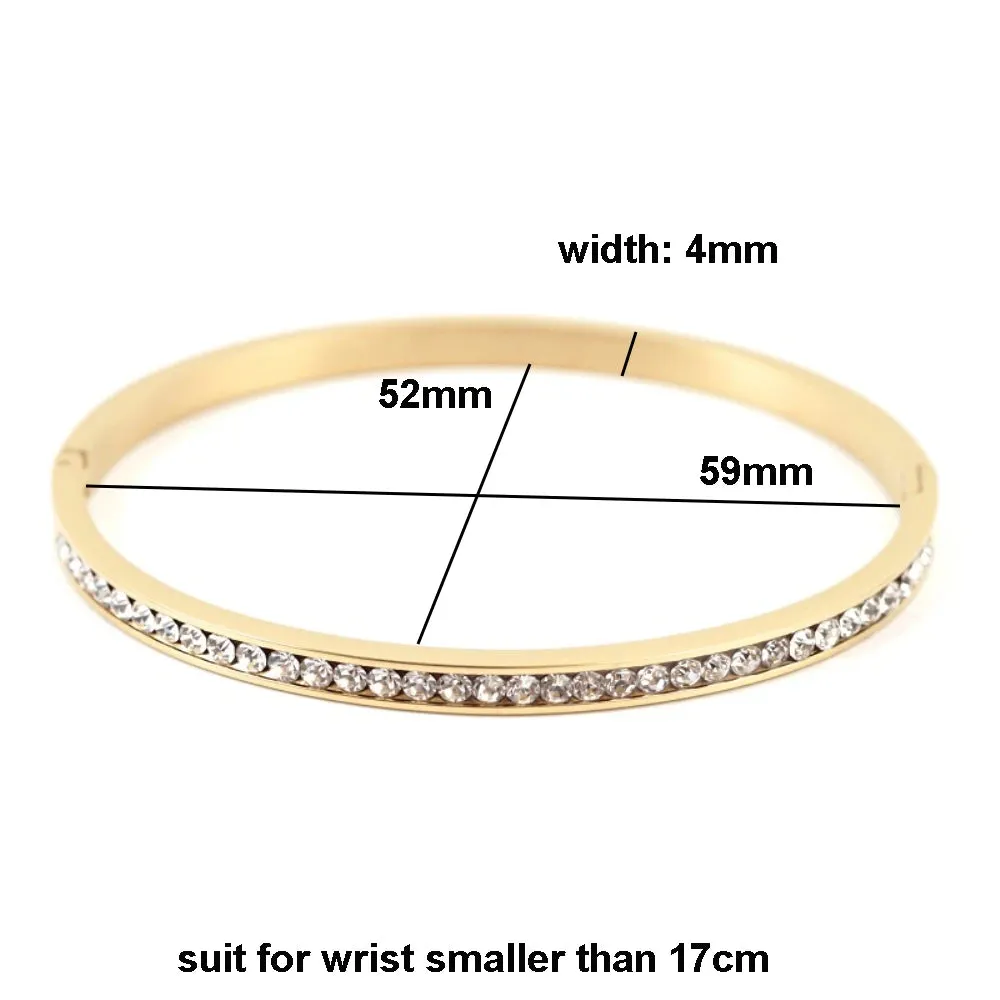 Crystal Bracelets Gifts Luxury Rhinestones Cuff Bangle