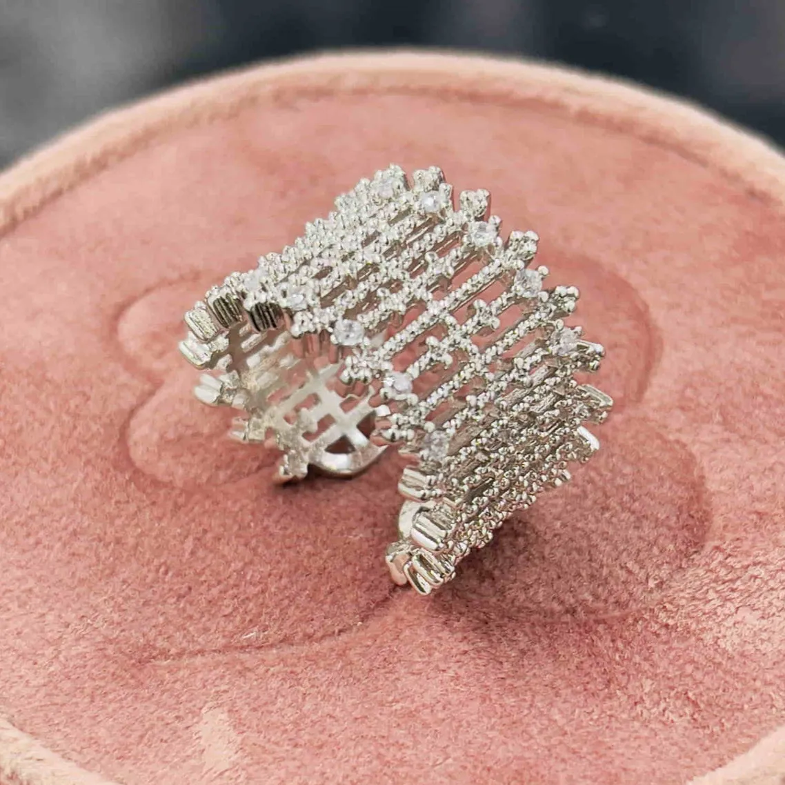 Crystal Elegance Ring (Adjustable)