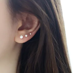 Crystal Stud Set of 3 (4mm/5mm/6mm)