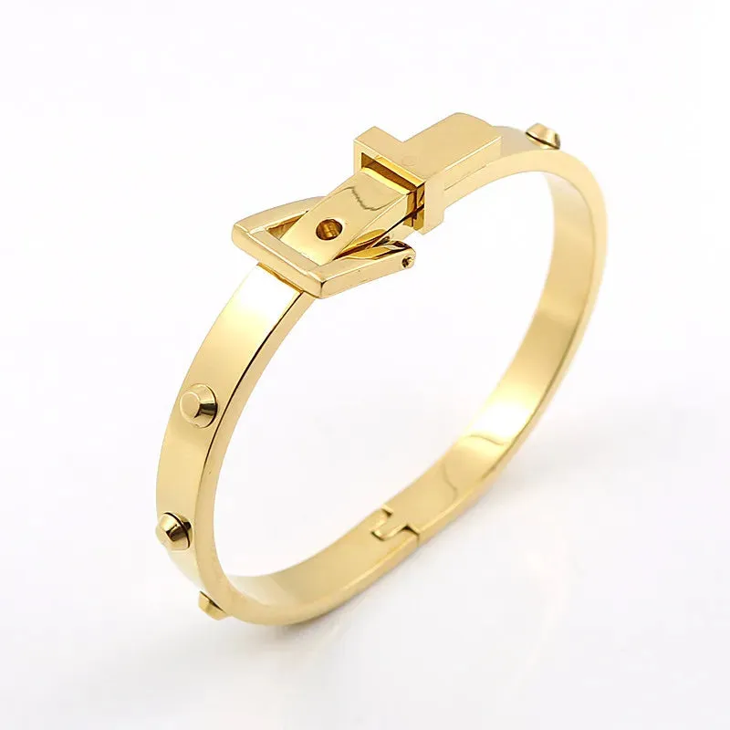 Crystal Zipper Design Bangle Hollow Roman Numerals Rhinestone Bracelets Jewelry