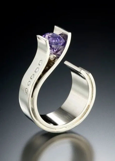 Cute Unisex Stylish Rings Silver Gold Wedding Rings