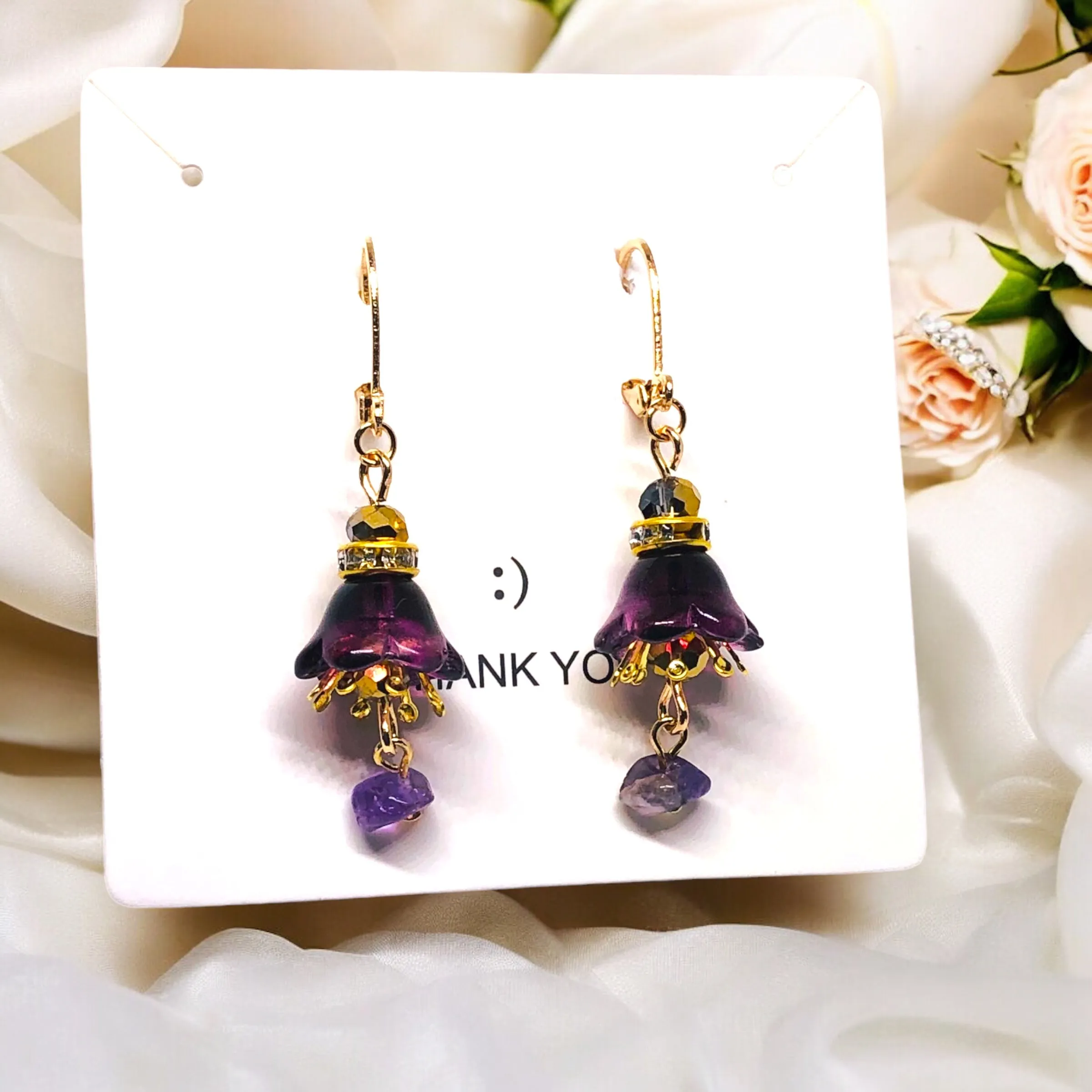 Dainty Trumpet Bloom Earrings