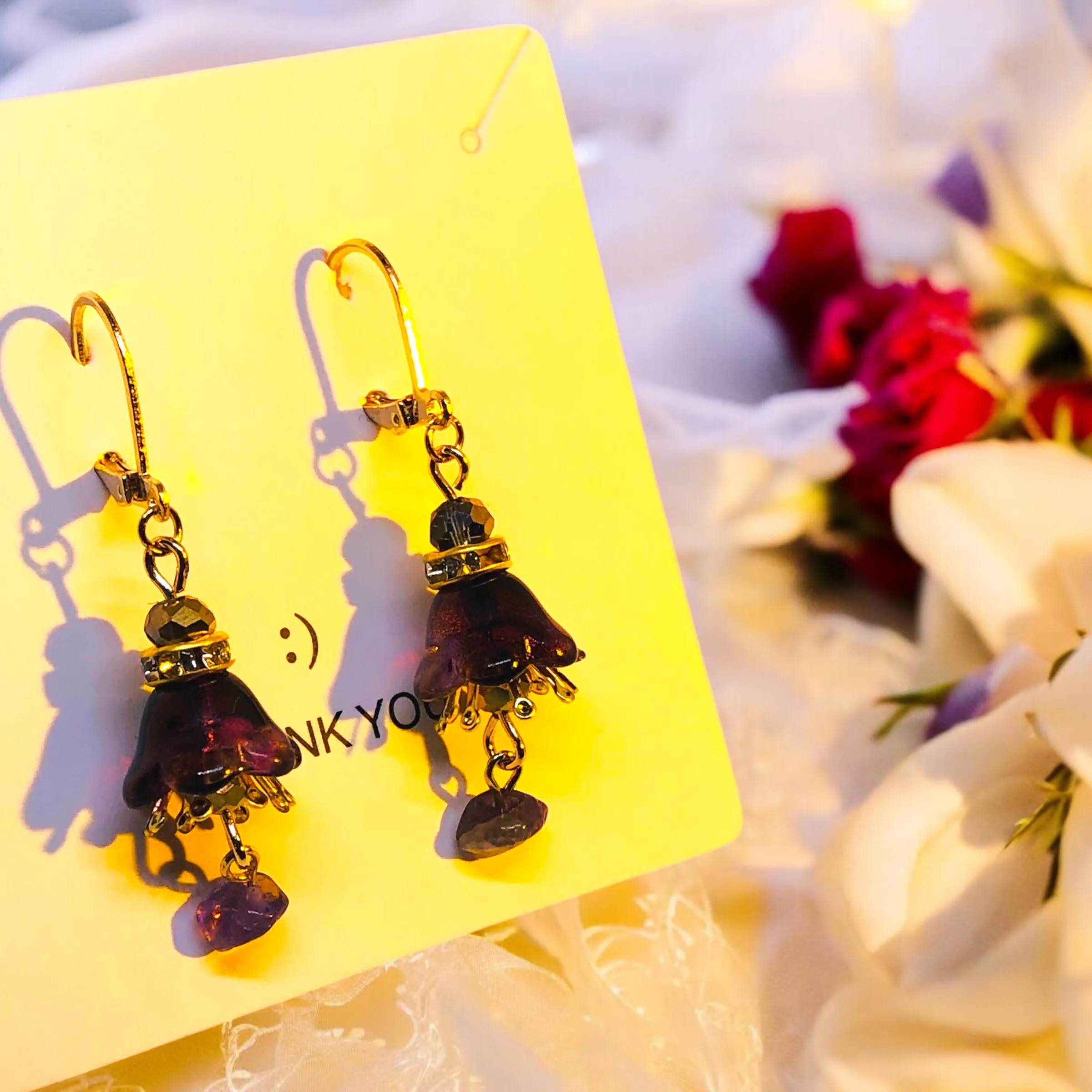 Dainty Trumpet Bloom Earrings