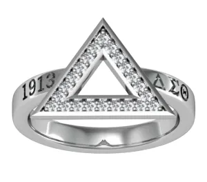 Delta Sigma Theta Silver Triangle Ring