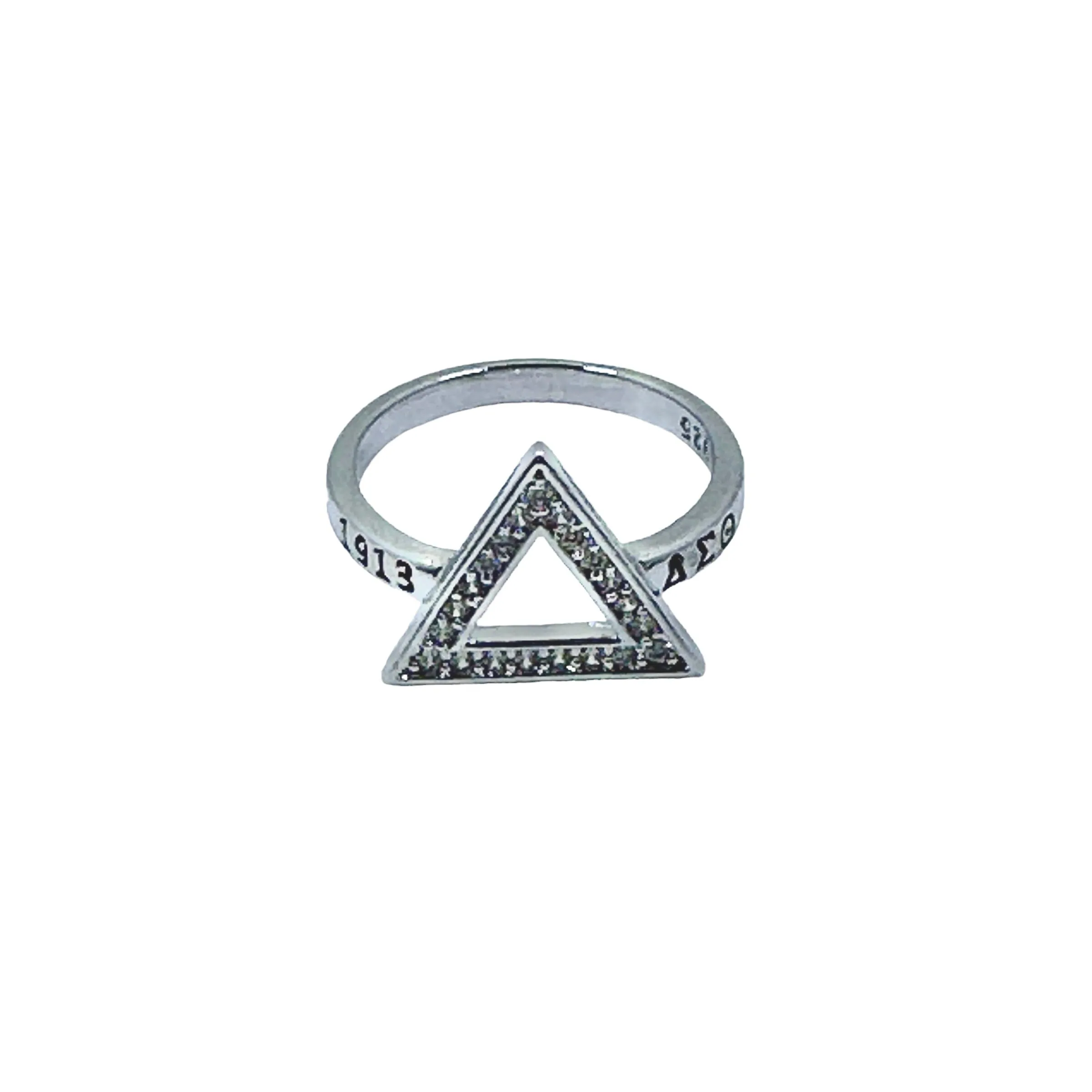 Delta Sigma Theta Silver Triangle Ring