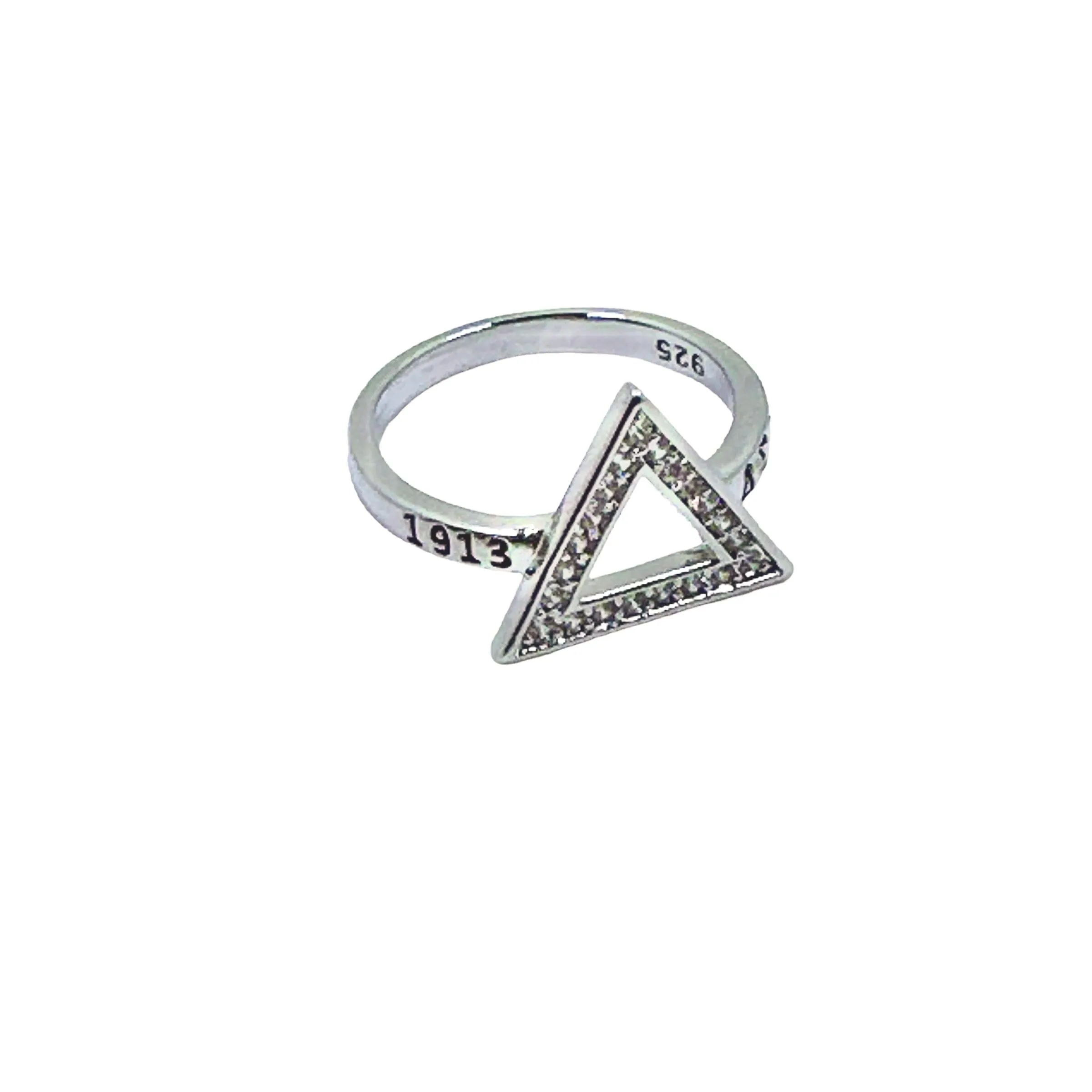 Delta Sigma Theta Silver Triangle Ring