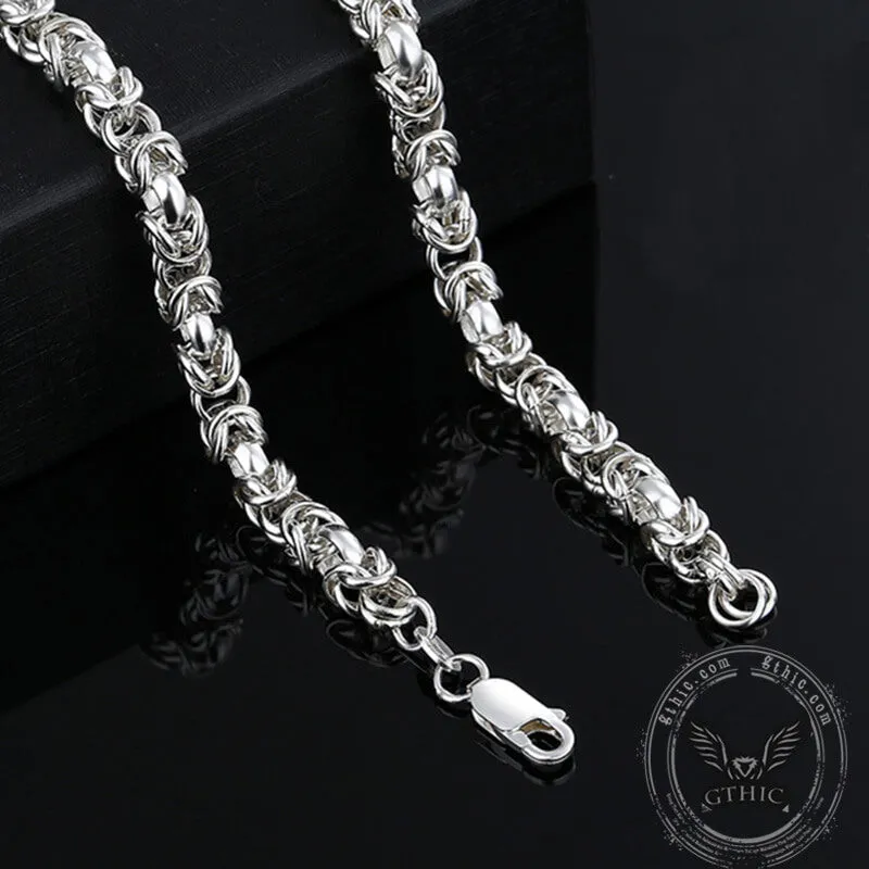 Domineering Keel Chain Sterling Silver Necklace