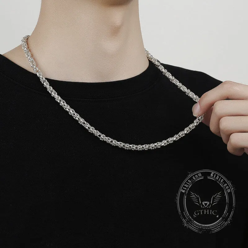 Domineering Keel Chain Sterling Silver Necklace