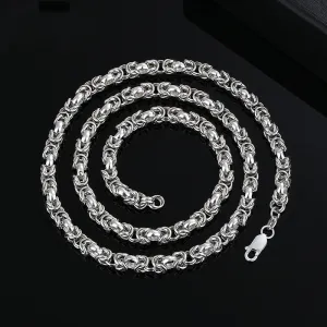 Domineering Keel Chain Sterling Silver Necklace