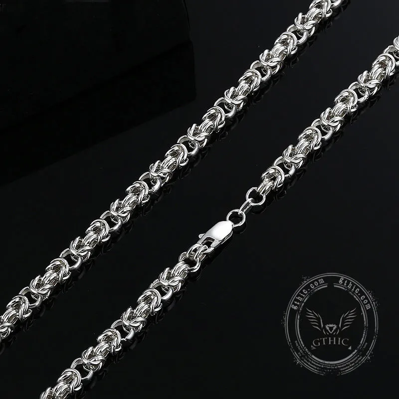 Domineering Keel Chain Sterling Silver Necklace