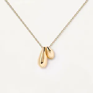 Double Elegance Pendant Necklace in 18K Gold Over Sterling Silver