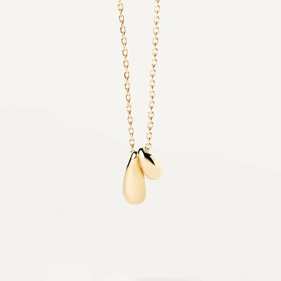 Double Elegance Pendant Necklace in 18K Gold Over Sterling Silver