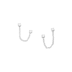 Double Post Crystal Earrings