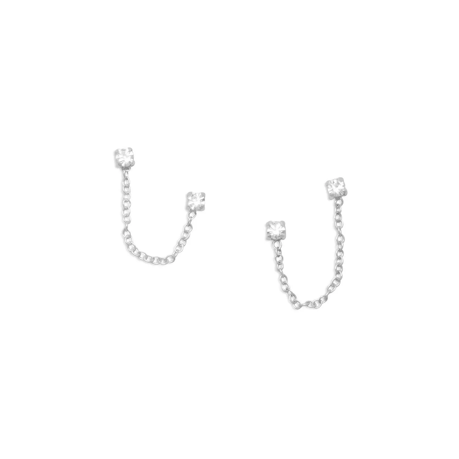 Double Post Crystal Earrings