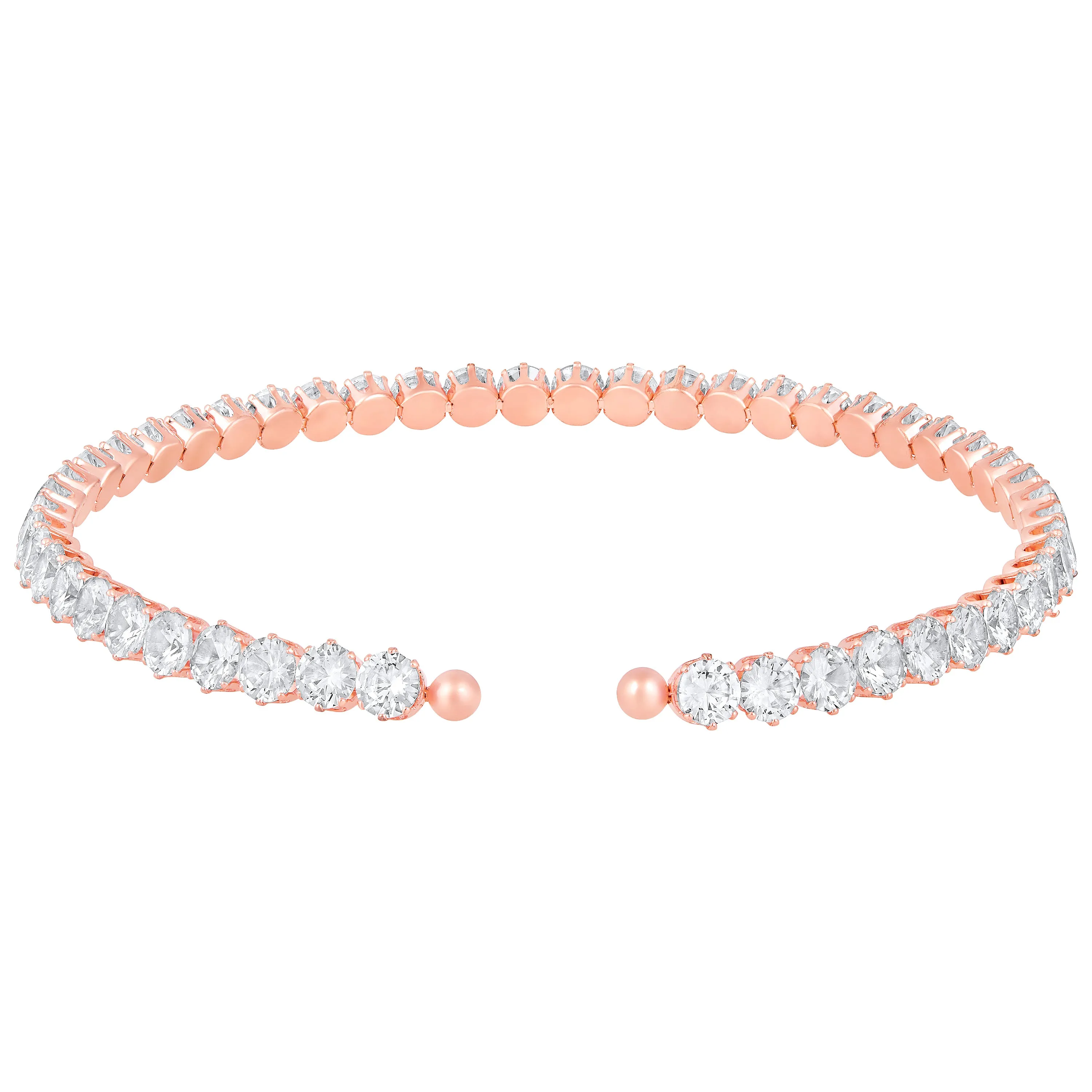 Elegant Adjustable Cubic Zirconia Choker Necklaces
