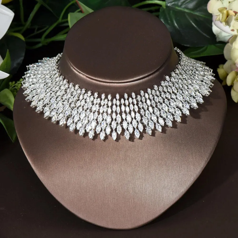 Elegant Choker Design 4PCS Necklace Set