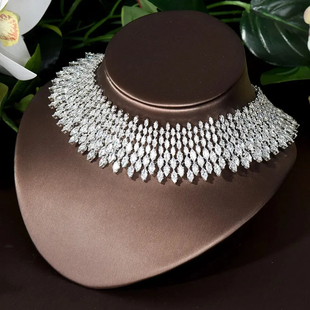 Elegant Choker Design 4PCS Necklace Set