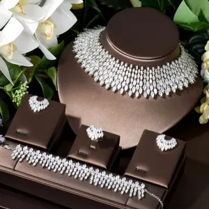Elegant Choker Design 4PCS Necklace Set
