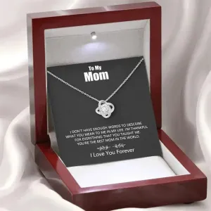 Elegant Love Knot Pendant Necklace for Mother