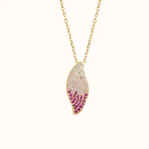 Elegant Ombre Leaf Necklace