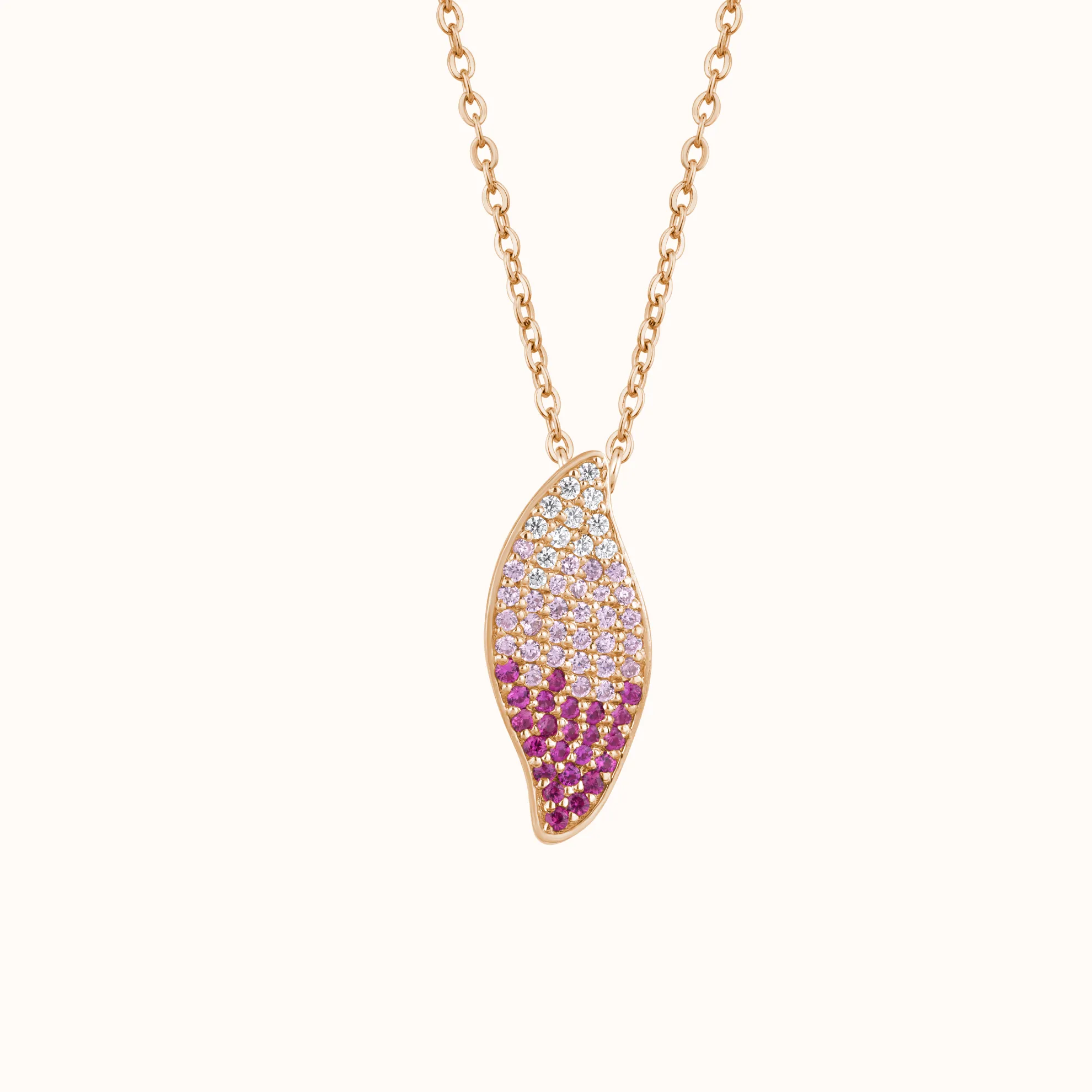 Elegant Ombre Leaf Necklace
