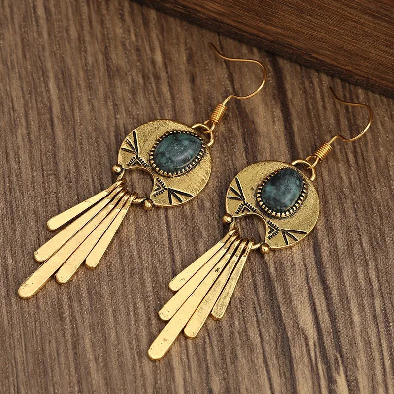 Elegant Turquoise Bohemian Earrings