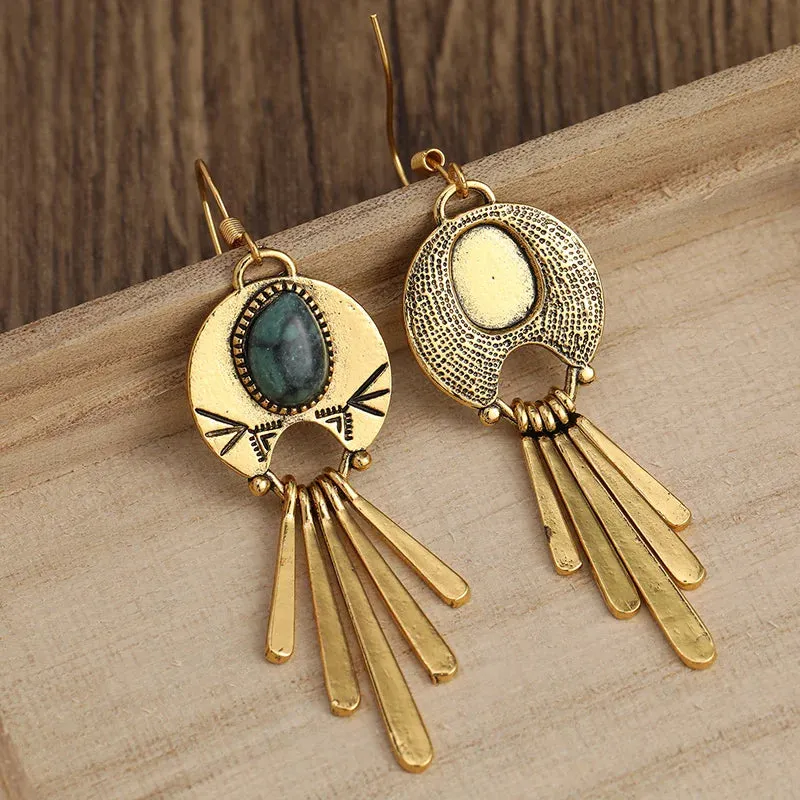 Elegant Turquoise Bohemian Earrings