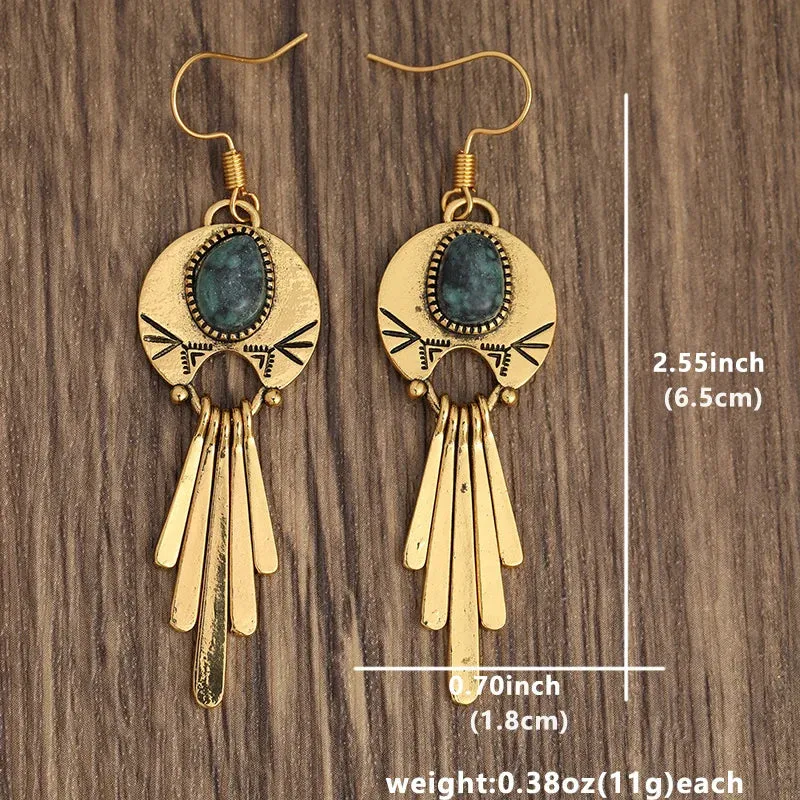 Elegant Turquoise Bohemian Earrings