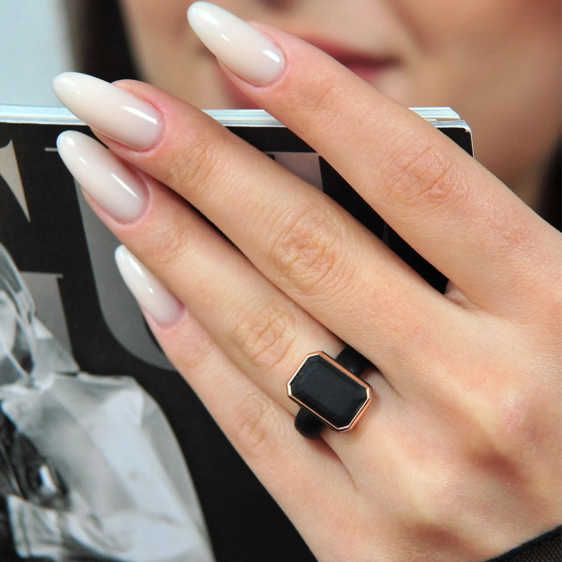 Emerald Collection- Silicone Rings with Metal Frame