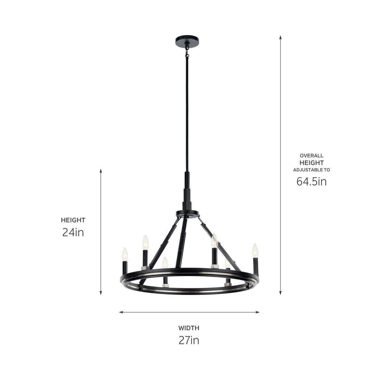 Emmala 24" 6-Light Chandelier