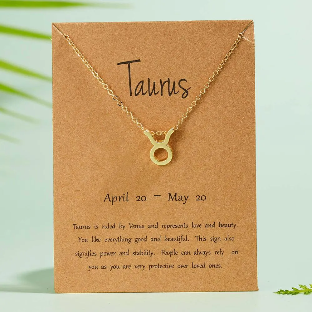 Female Elegant Star Zodiac Sign 12 Constellation Necklaces
