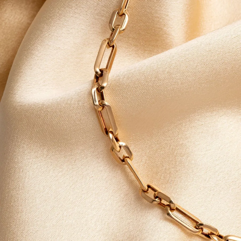 Figaro Paper-Chain Necklace | 9ct Gold