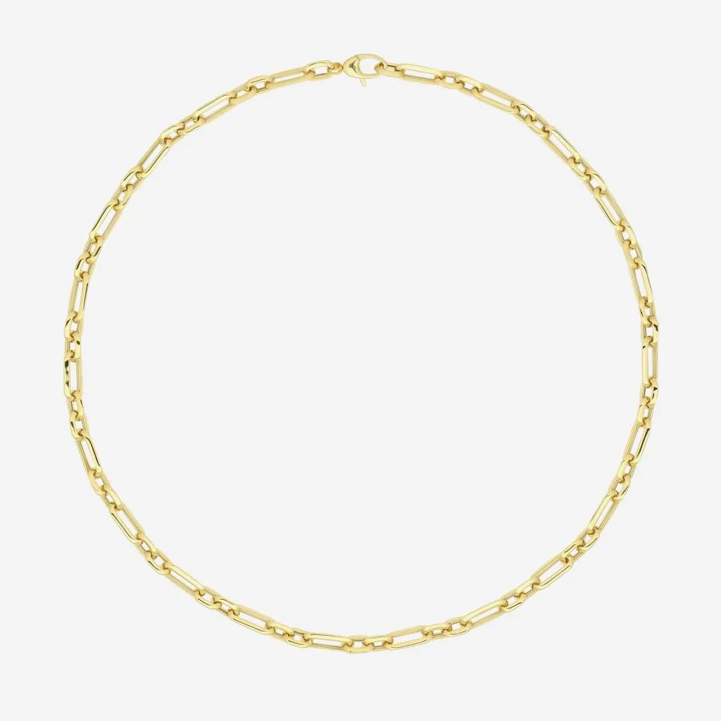 Figaro Paper-Chain Necklace | 9ct Gold