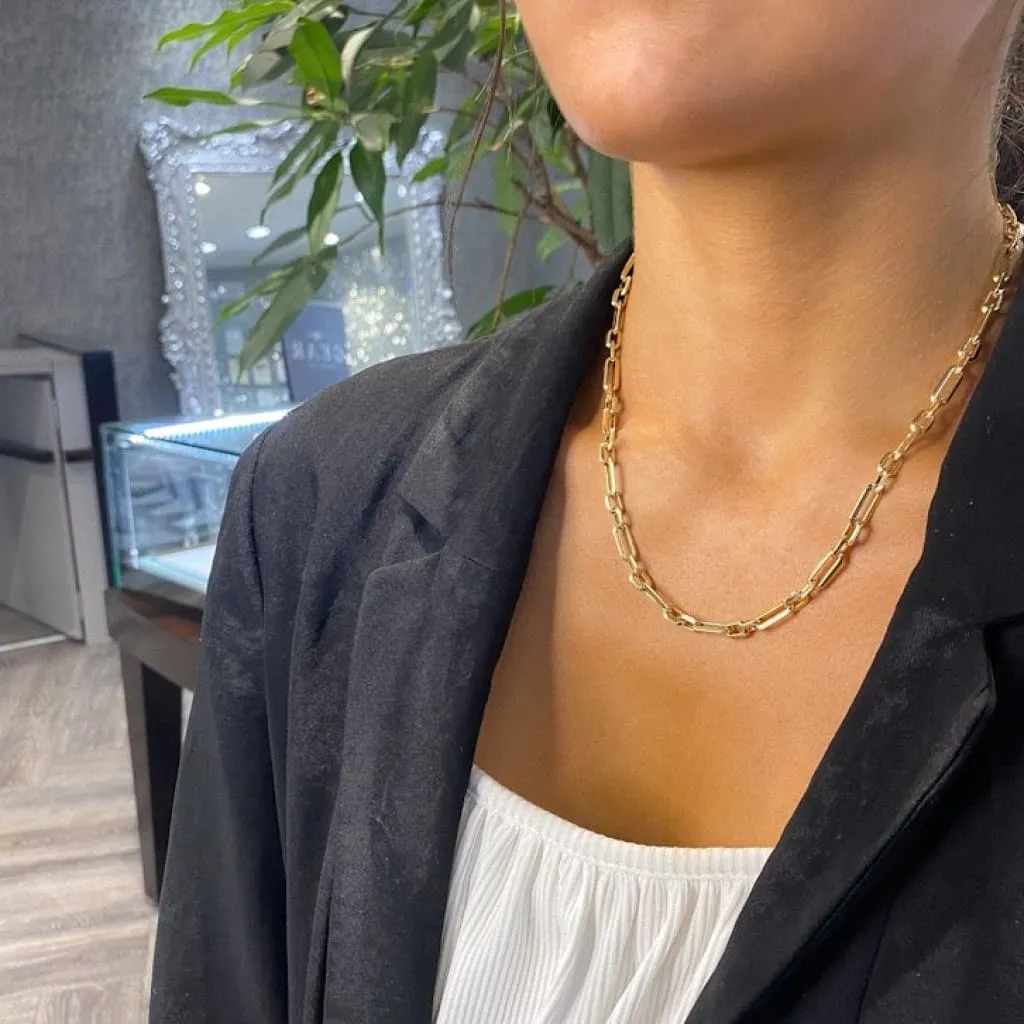 Figaro Paper-Chain Necklace | 9ct Gold
