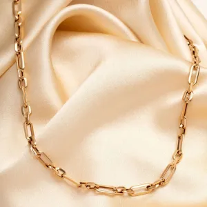 Figaro Paper-Chain Necklace | 9ct Gold