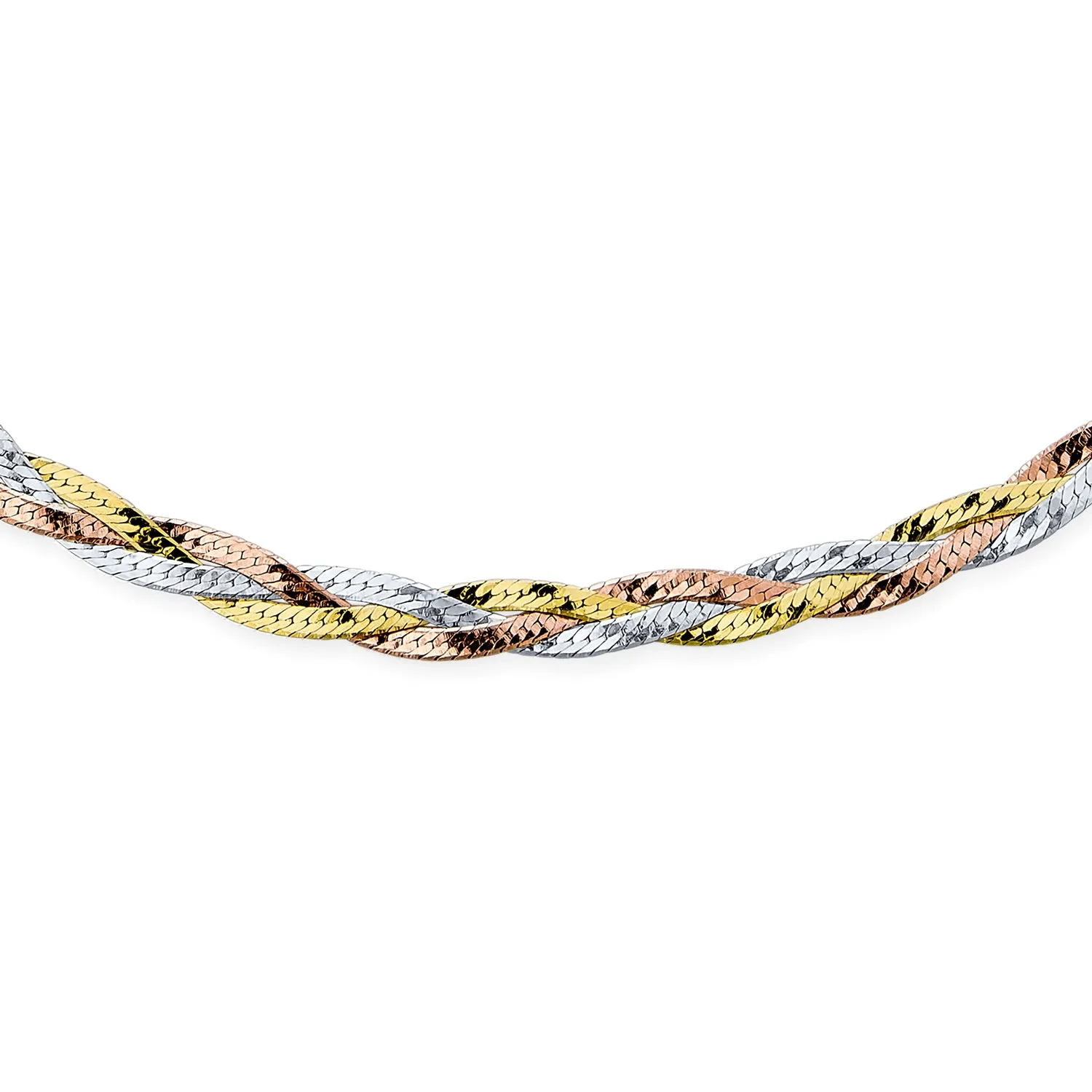 Flat Flexible 14K Gold Overlay Sterling Silver Chain Necklace 16-20 Inch Italy Made
