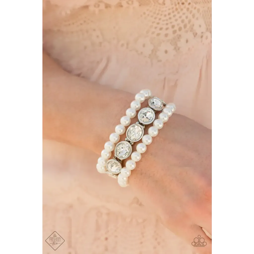 Flawlessly Flattering - White Bracelet