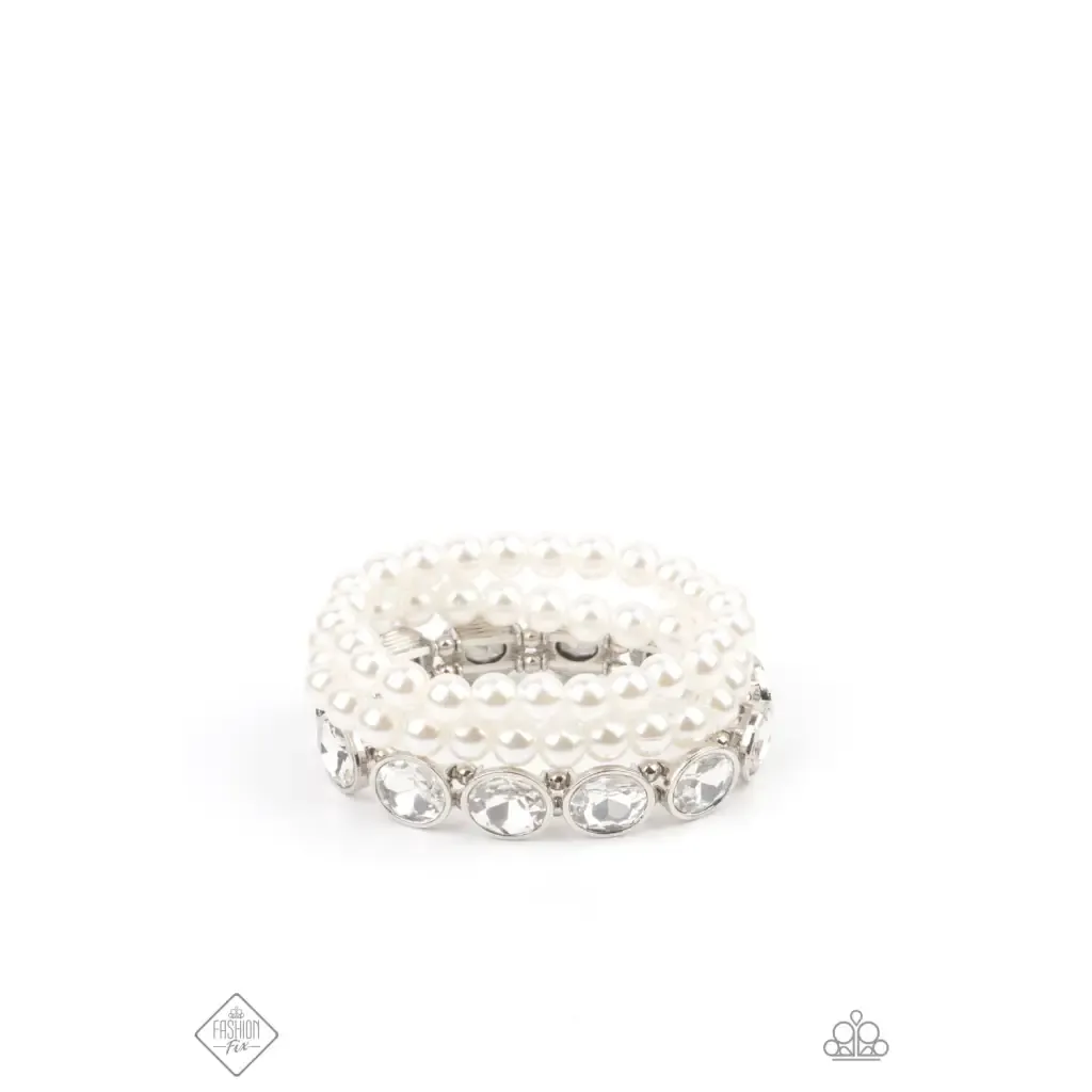 Flawlessly Flattering - White Bracelet