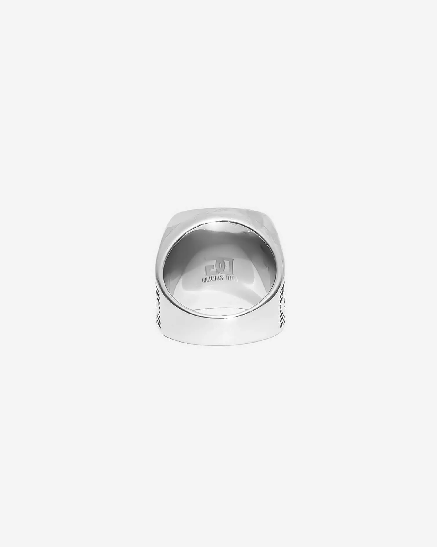 GD Squire Black Zirconia Ring Silver Plated