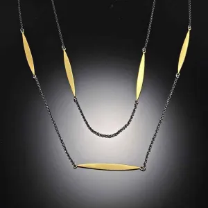 Gold Leaf Chain Necklace