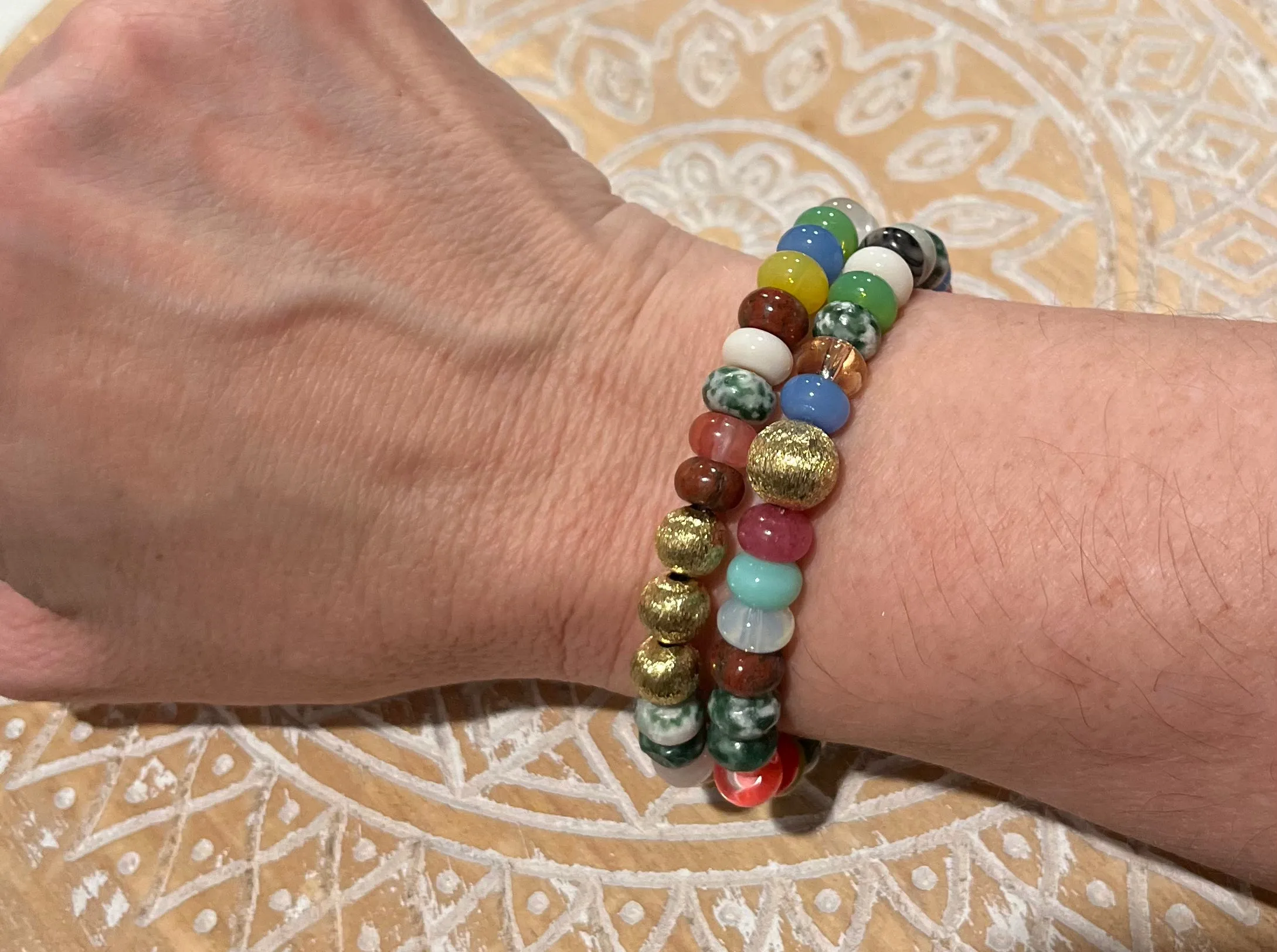 Gold Trio Stone Bracelet